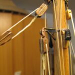 Zwei Blöcke mit Schäkel eingespleißt.