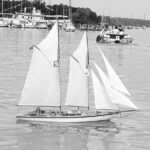 ... oder am Ammersee vor Utting zum Geburtstagssegeln bei der Segelschule Seidl 1988.