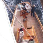 Blick auf das Achterschiff von oben